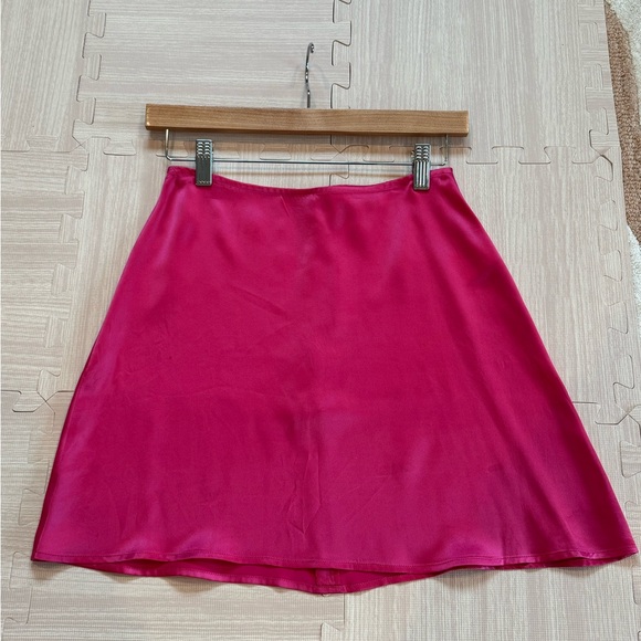 Reformation Pink Satin Skirt - 0 - Picture 2 of 6